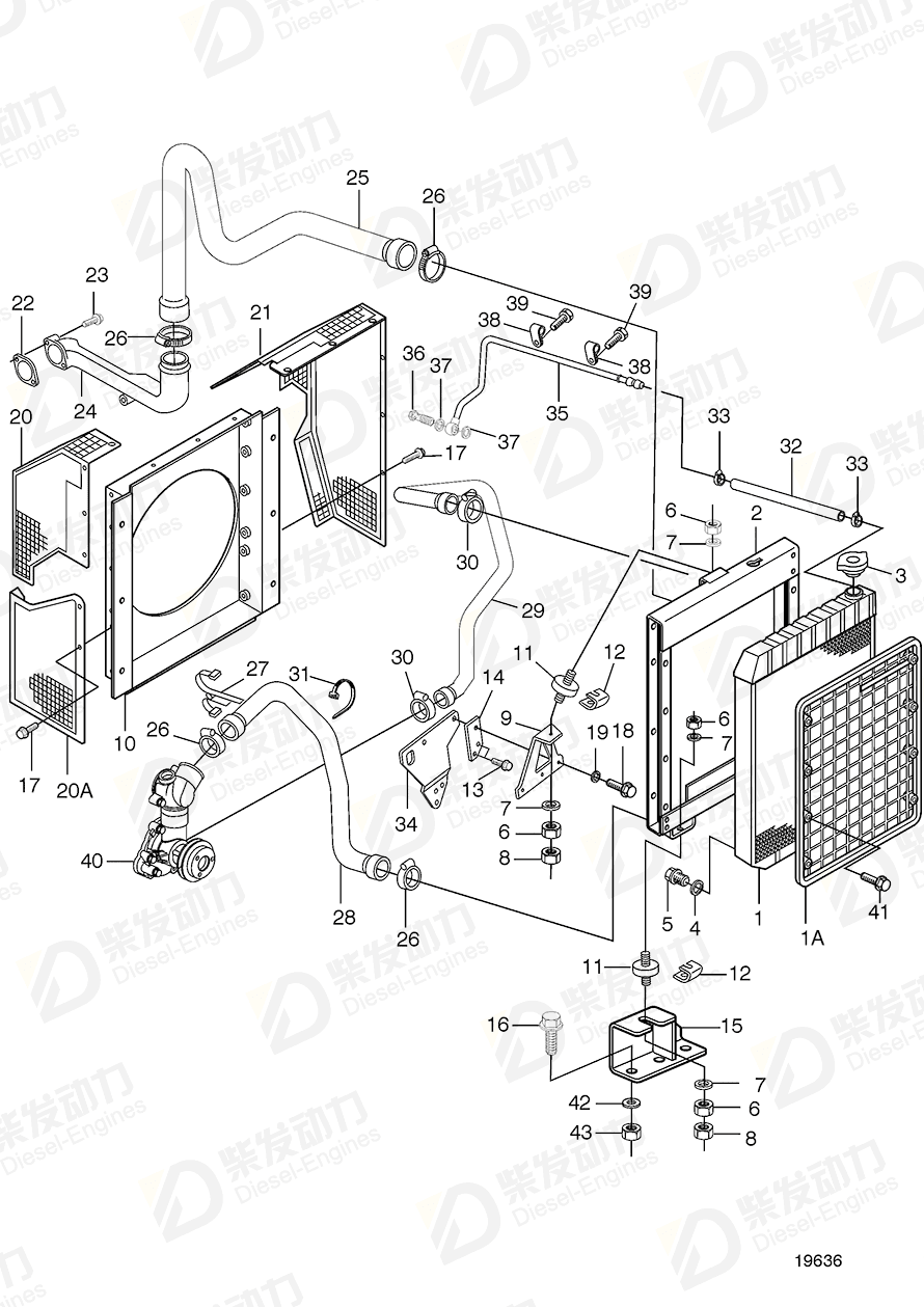 volvo penta Plug 20412266 Drawing